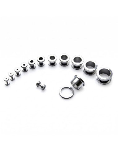 Flesh Tunnel cu filet din otel, ear expander, pierce ureche