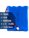 Acumulator Camera Supraveghere V380 Pro, 8000mAh 3.7V 29.6Wh, Model 18650-1S4P, JST PH 2.0 2-Pin Pas 2.0mm, 73x65x18mm