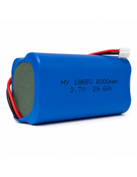 Acumulator Camera Supraveghere V380 Pro, 8000mAh 3.7V 29.6Wh, Model 18650-1S4P, JST PH 2.0 2-Pin Pas 2.0mm, 65x36x36mm