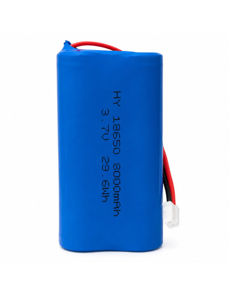 Acumulator Camera Supraveghere V380 Pro, 8000mAh 3.7V 29.6Wh, Model 18650-1S4P, JST PH 2.0 2-Pin Pas 2.0mm, 65x36x36mm