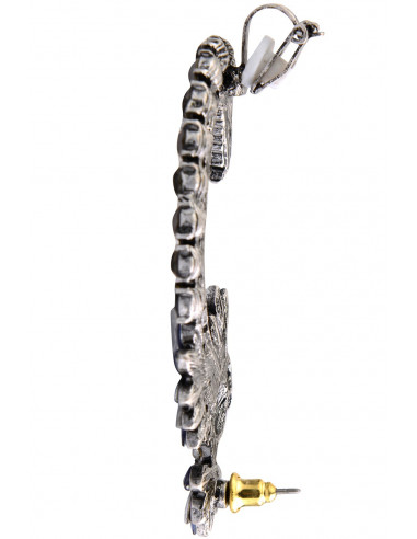 Cercel ear cuff, model blue bird of paradise
