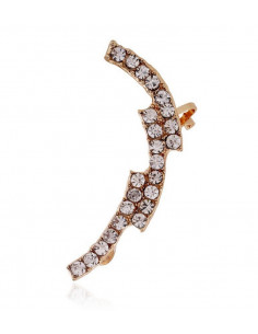 Cercel tip ear cuff statement cristale albe in trepte
