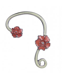 Cercel ear cuff fosforescent, model cu flori 2