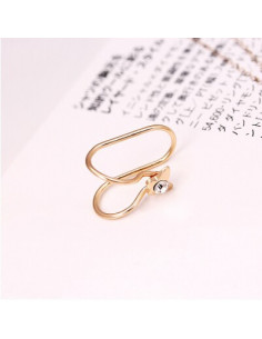 Cercel ear cuff, model cu fluturas si cristal, foarte mic si delicat 2