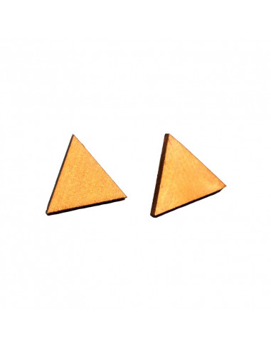 Cercei triunghiulari din lemn